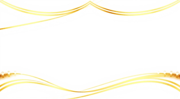 Abstract Gold Lines on White Background