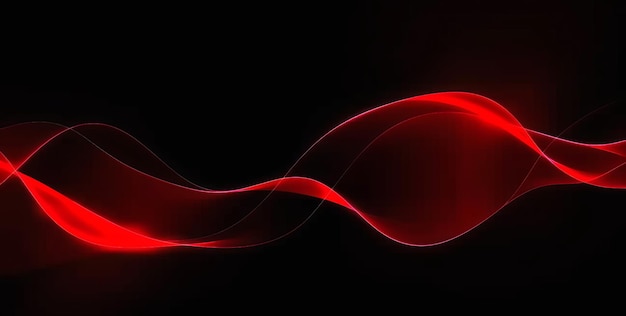 Abstract gold luxury layout Red glowing wave line on black background vector illustration