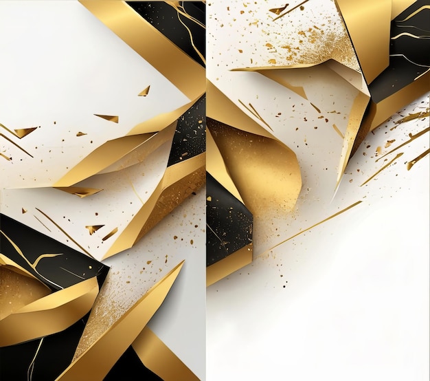 Abstract gold shape design for background