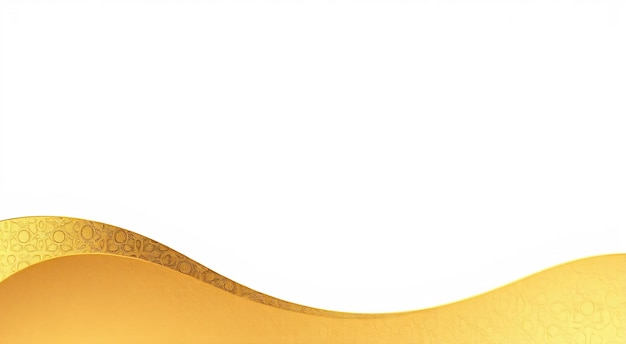 Abstract gold wave on a white background with copy space