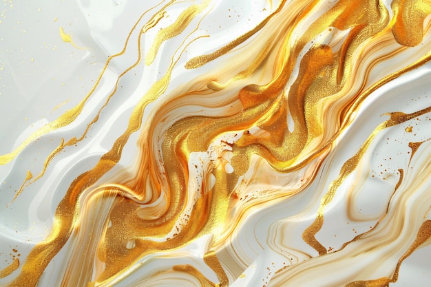 Abstract gold and white marble texture