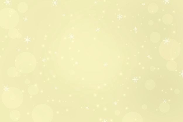 Abstract golden background with snowflakes and bokeh Christmas festive pattern Design element