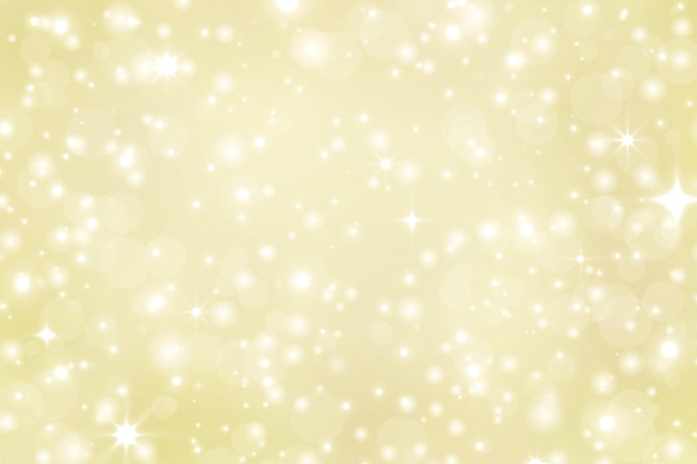 Abstract golden background with stars and bokeh. Christmas festive pattern.