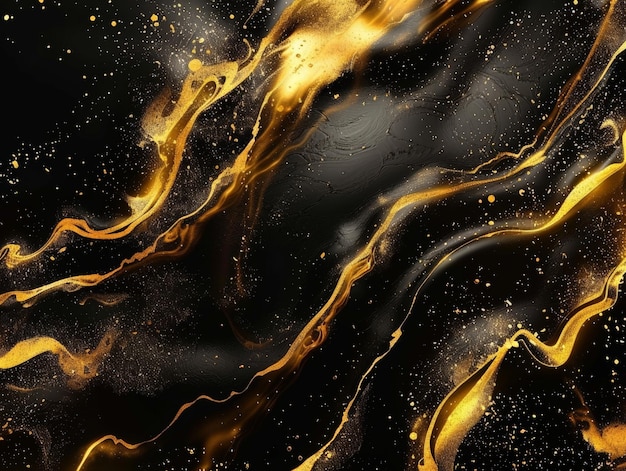 Abstract golden and black marble texture background