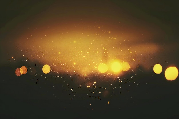 Abstract golden bokeh background for Christmas and New Year