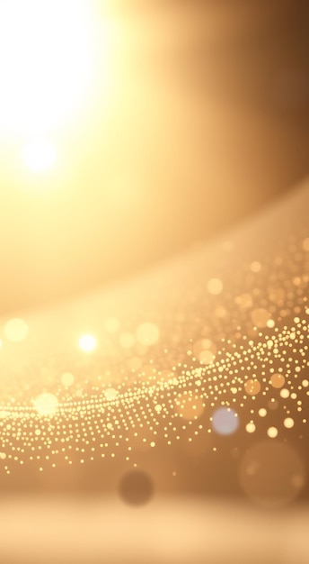 Photo abstract golden bokeh background with blurred lights