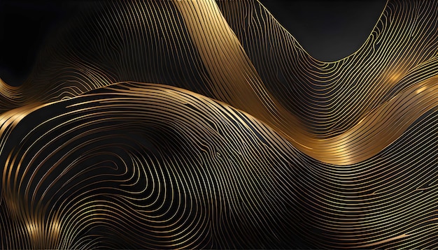 Abstract golden contour lines template artistic cover design colorful luxury backgrounds