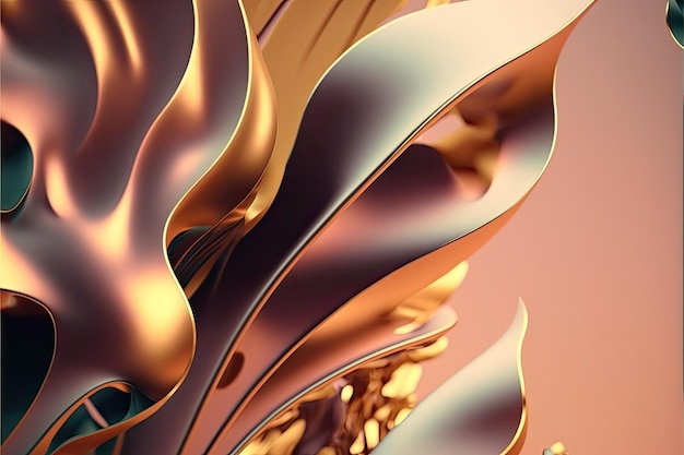 Abstract golden leaves banner perfect for nature enthusiasts generative ai