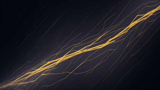 Abstract golden lines on a dark background