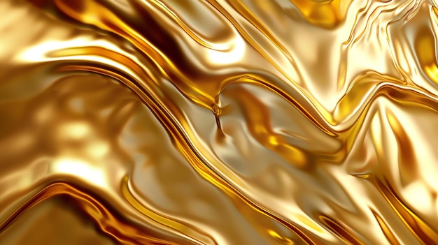 Abstract golden liquid background