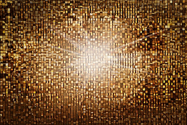 Abstract golden mosaic night style