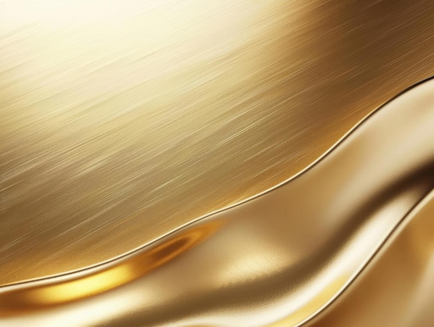 Abstract Golden Surface with Wavy Texture