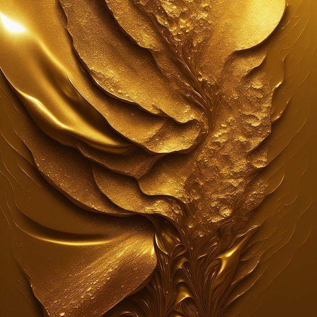 Abstract golden textured material golden shimmers