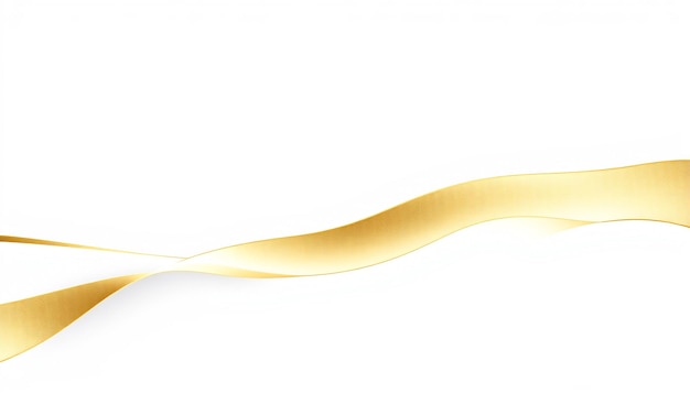 Photo abstract golden wave on white background