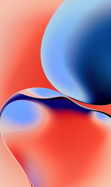 Abstract Gradient Artwork with Blue and Red Hues