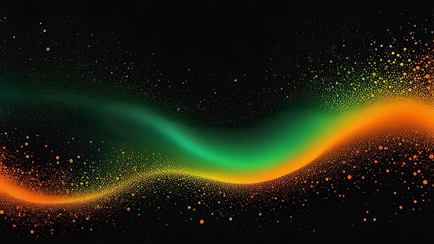 abstract gradient background black green orange