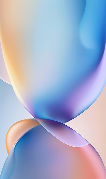 Abstract Gradient Background with Curved Shapes