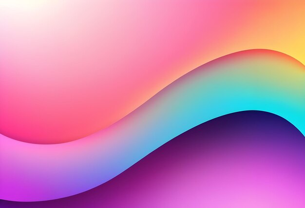 Abstract Gradient Background With Pink Blue And Purple Waves