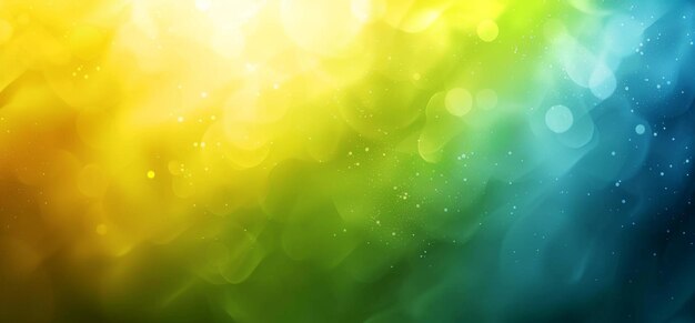 Photo abstract gradient background with yellow and green bokeh lights