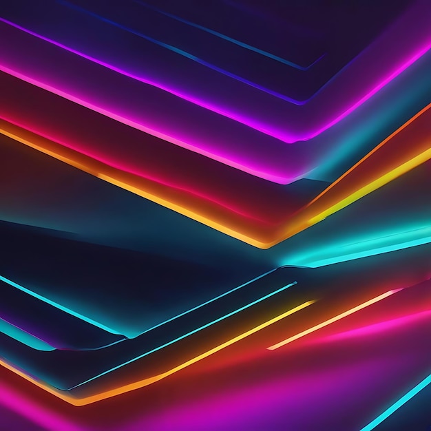 Abstract gradient neon lights