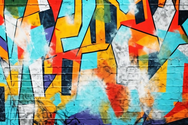 Abstract Graffiti Wall Art Background Ai generative