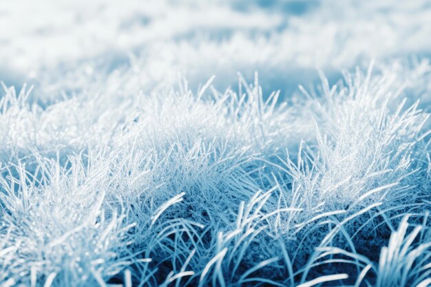 Abstract grass covered in hoarfrost background