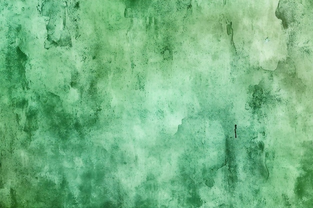 Abstract green background texture with grunge brush strokes and paint stains