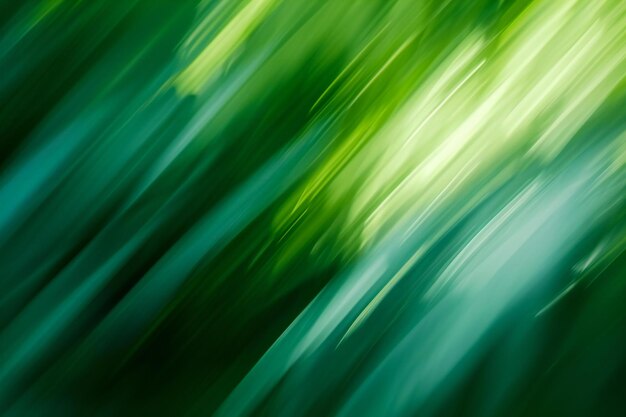 Abstract green background with blurred lines and bokeh effect Long exposure