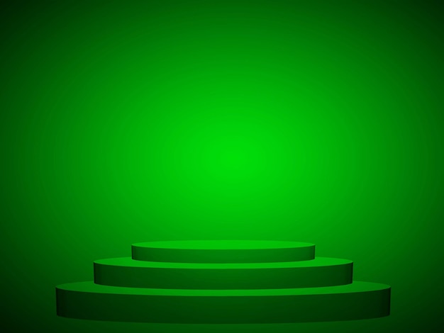 Abstract green background with smooth gradient used for web design templates product studio room