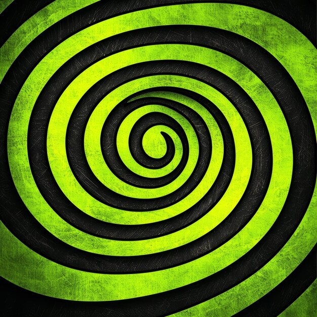 Photo abstract green and black spiral background