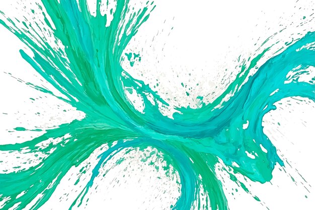 Abstract Green and Blue Paint Splash