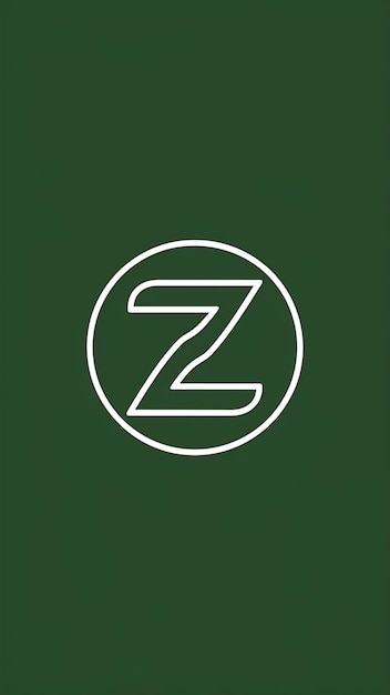 Photo abstract green circle ecology symbol clean organic icon letter z logo sign vector design