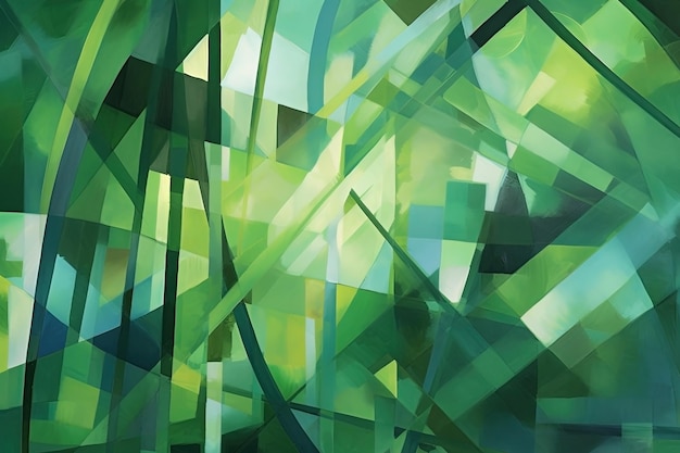 Abstract green creative paint background Ai generated