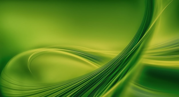 Abstract green design background with smooth wavy lines