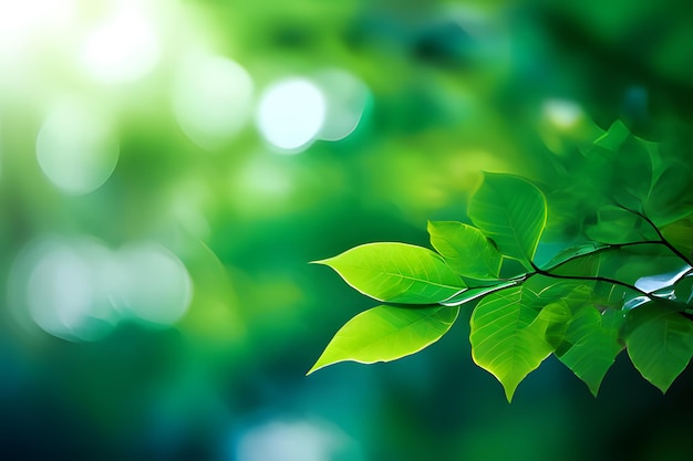 Abstract green nature blur background