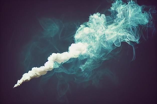 Abstract green smoke steam fancy dream cloud