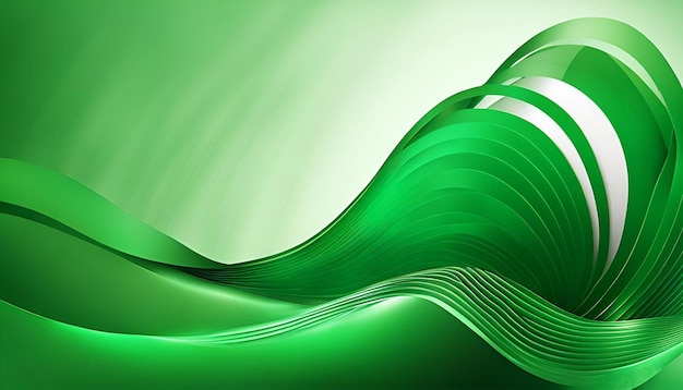 Abstract green wave background design