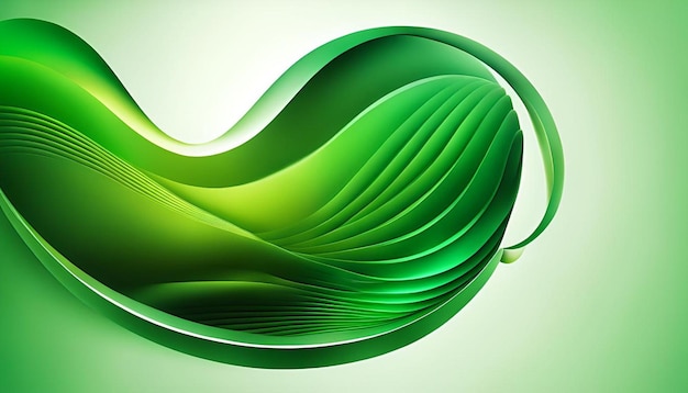 Abstract green wave background design