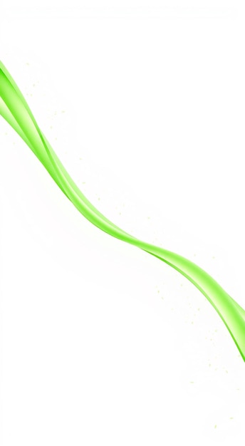 Abstract green wave on white background