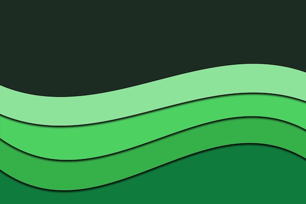 Abstract green waves business card design