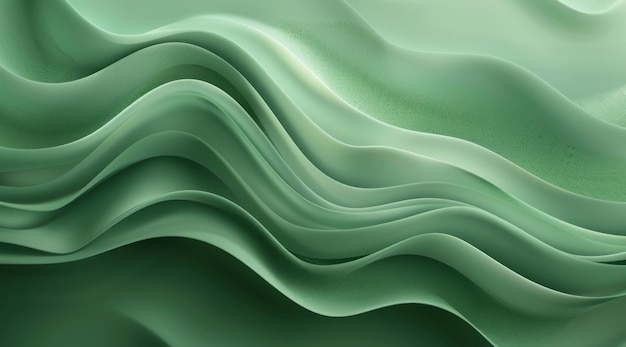 Abstract Green Wavy Pattern