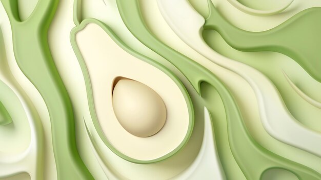 Photo abstract green and white avocado pattern