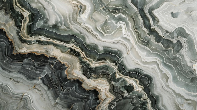 Abstract green and white marble texture generative ai