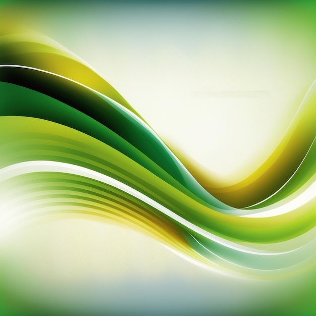 Abstract green and yellow background with smooth line