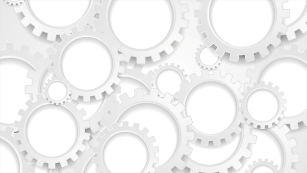 Photo abstract grey gears technology background