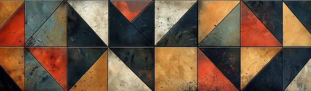 abstract grunge background with black orange and yellow triangles