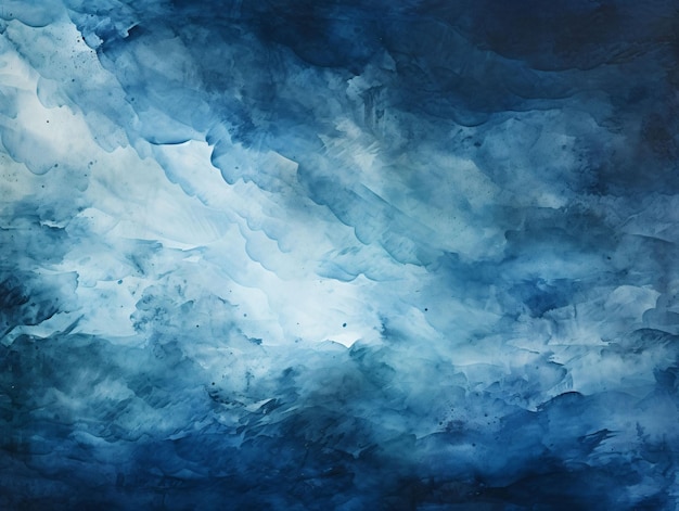 Abstract Grunge Blue Watercolor Texture Background Paint Stain Generative AI