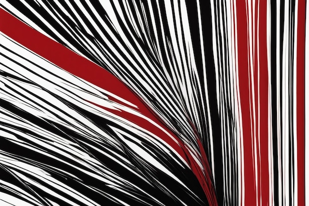 Abstract grunge pattern in red black and white color stripe