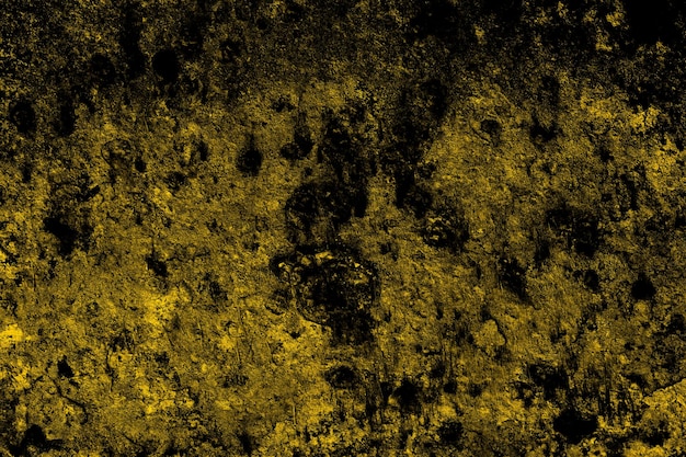 Abstract grunge textured dark yellow color old metal surface