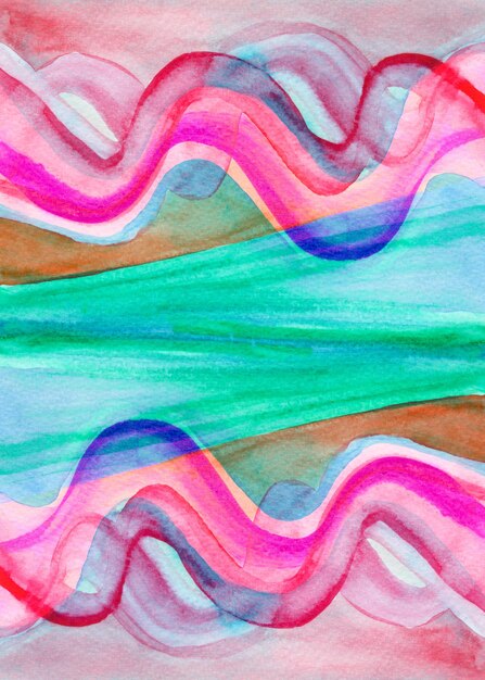 Abstract hand painted brush strokes background. Mix of acrylic and watercolor. Decorative colorful texture for design. Hand drawn picture on paper. Handmade overlay backdrop. Bright artistic painting.